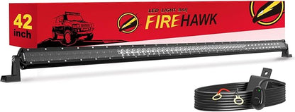 Firehawk LED Light Bar 42 Inch 90,000LM, 2026 New Japanese L-A-B Chips, Spot Flood Combo Beam, Driving Off Road Fog Work for Truck Pickup ATV UTV SUV Cart IP68 Waterproof with 12V Wiring Harness kit