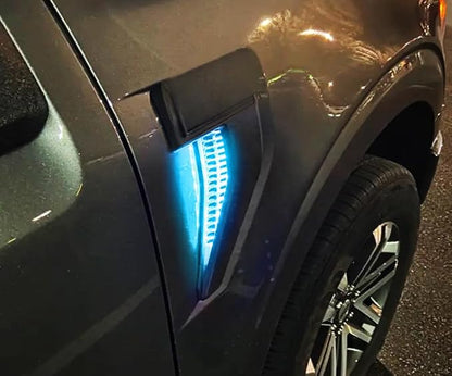 iJDMTOY Aqua Ice Blue LED Background Illumination Lighting Kit Compatible with 2021-up Ford F150 Side Fender Emblem