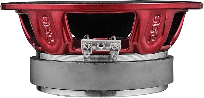 DS18 PRO-X6BM Loudspeaker - 6.5", Midrange, Red Aluminum Bullet, 500W Max, 250W RMS, 8 Ohms - Premium Quality Audio Door Speakers for Car or Truck Stereo Sound System (1 Speaker)