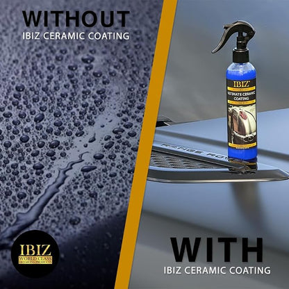 IBIZ Ultimate Ceramic Coating Car Wax - Spray Wax Paint Sealant - SiO2 Advanced Technology For Unparalleled Shine & Protection