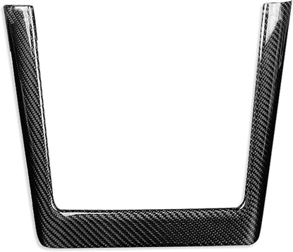 NVCNX Hard Rigid Real Carbon Fiber for Tesla New Model 3/Y Highland 2024-2026 for Juniper 2025 2026 Accessories Wireless Charger Charging Phone Pad Panel Frame Cover Interior Trim 1PC - Glossy Carbon