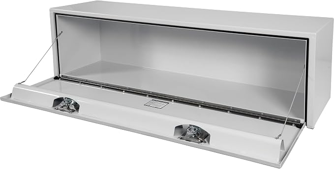 Buyers Products 1702415 Steel Underbody Truck Box, 18x 18x 60 Inch, Job Site Box, Lockable T-Handle Latch, Utility Tool Box, Heavy Duty Storage and Organizer, Made In The USA, White