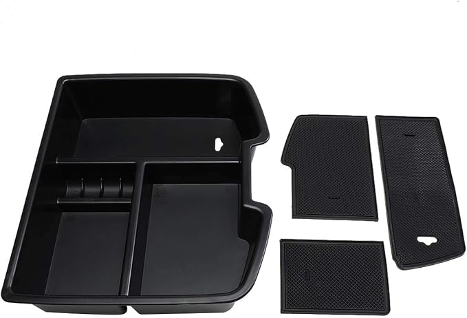 DNA MOTORING Center Console Organizer Tray Compatible with 07-14 Silverado Sierra 1500 2500HD 3500HD, Armrest Storage Box, ZTL-Y-0018
