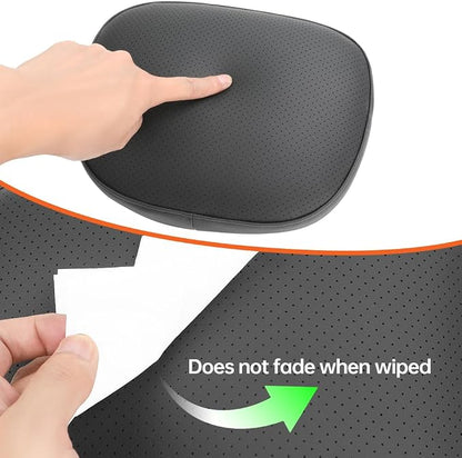Car neck pillow, special car pillow for driving seat, memory foam head support for car seat, protects cervical vertebra and relieves fatigue, made of faux leather for long-lasting durability 1P