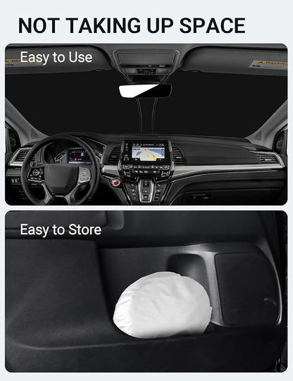 Proadsy Windshield Sun Shade for Honda Odyssey 2018-2025 2026 LX,EX,EX-L,Touring,Elite Minivan 4-Layer Foldable Front Sunshade Protector Sun Visor Blocks UV Rays Keep Car Cooler Accessories