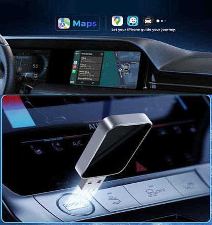 Wireless Carplay Adapter for Honda Odyssey 2018-2023 2024 2025, Plug and Play Car Play Wireless Adapter, 2 in 1 CarPlay Accessories, Auto Reconnect,Normal-C-USB+Type-c Extension Cable