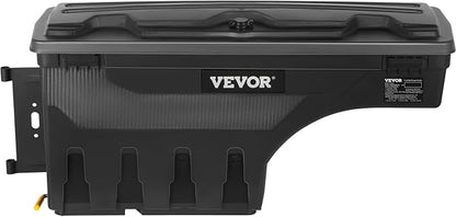 VEVOR Truck Bed Storage Box, Lockable with Password Padlock, 6.6 Gal/25 L ABS Wheel Well Tool Box, Waterproof and Durable, Compatible with Ford F-150 2015-2021, Drivers Side (Left)