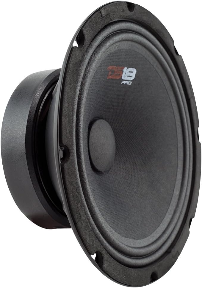 DS18 PRO-GM8SE Loudspeaker - 8", Midrange, Sealed Back, 480W Max, 140W RMS, 8 Ohms - Premium Quality Audio Door Speakers for Car or Truck Stereo Sound System (1 Speaker)