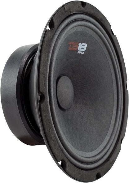 DS18 PRO-GM8SE Loudspeaker - 8", Midrange, Sealed Back, 480W Max, 140W RMS, 8 Ohms - Premium Quality Audio Door Speakers for Car or Truck Stereo Sound System (1 Speaker)