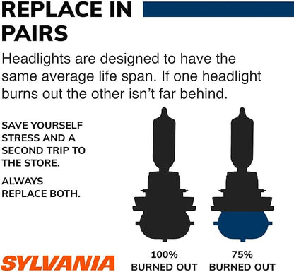 SYLVANIA - H11 SilverStar - High Performance Halogen Headlight Bulb, High Beam, Low Beam and Fog Replacement Bulb, Brighter Down Road with Whiter Light (Contains 1 Bulb)
