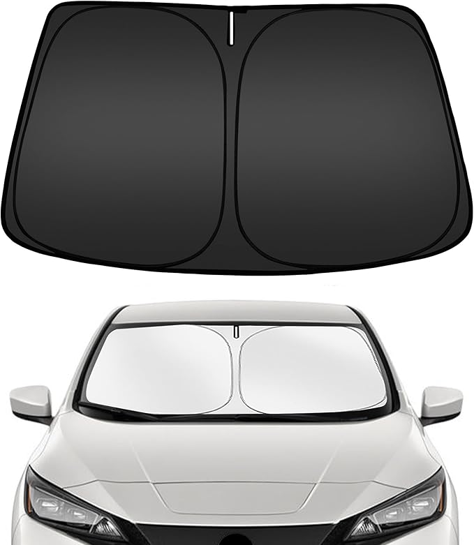ARISMOTOR Windshield Sun Shade for Ni-ssan Leaf 2018-2025, Custom Fit Foldable Front Window Sunshade Sun Visor Protector, Block UV Rays Keep Your Car Cooler