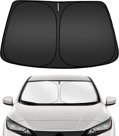 ARISMOTOR Windshield Sun Shade for Ni-ssan Leaf 2018-2025, Custom Fit Foldable Front Window Sunshade Sun Visor Protector, Block UV Rays Keep Your Car Cooler