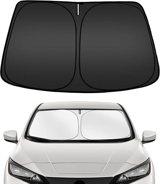 ARISMOTOR Windshield Sun Shade for Ni-ssan Leaf 2018-2025, Custom Fit Foldable Front Window Sunshade Sun Visor Protector, Block UV Rays Keep Your Car Cooler