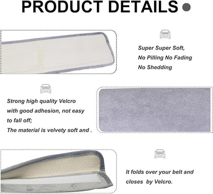 Extra Long Seatbelt Covers Soft Furry for Adults Kids Women & Men,Seat Belt Cover Pad Strap Wrap Decoration，Shoulder Pad Protector, Auto Interior Accessories (1PC Gray, 25.5in)