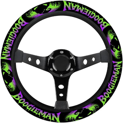GENANY Spooky Sack Steering Wheel Cover, Non Slip Polyester Car Wheel Protector for Car SUV Truck, Universal 15 Inch