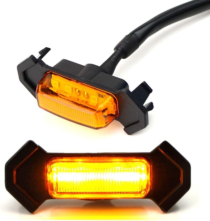 iJDMTOY 4pc Set Front Grille Lighting Kit Compatible with 2016-2023 Toyota Tacoma w/TRD Pro Grill ONLY, Includes (4) 4-SMD 2500K Amber LED Light Assy & Wiring Harness