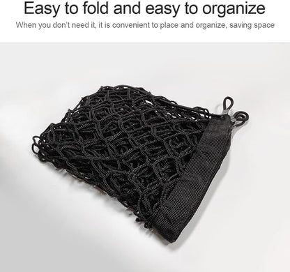 Car Rear Cargo Net, Adjustable Elastic Storage Organizer Net, Trunk Cargo Storage Net, Universal Fit for Car, Vehicle, SUV (35.4" x 11.8")