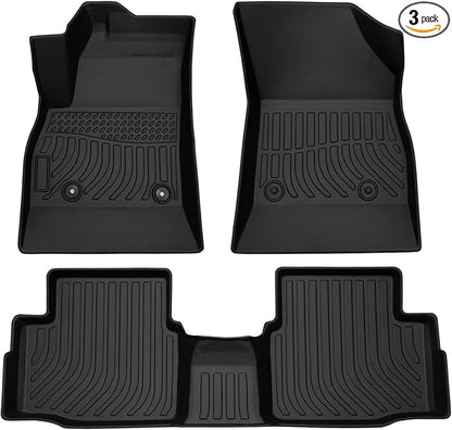All Weather Floor Mats for 2016-2019 Chevrolet Cruze(No Fit 2016 Cruze Limited), Floor Mats Fits 1st & 2nd & Row, 3D Anti-Slip Waterproof TPE Rubber Protector Car Mats Full Set Liners