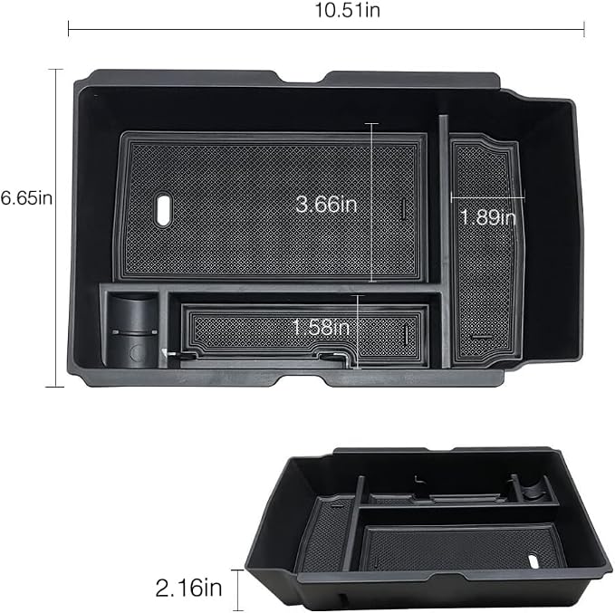 Center Console Organizer Compatible with 2026-2023 Honda CRV CR-V Car Accessories for 2023+ CR-V Hybrid, ABS Plastic, Black ABS Insert Tray Storage Box Glove Pallet
