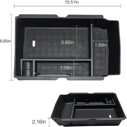 Center Console Organizer Compatible with 2026-2023 Honda CRV CR-V Car Accessories for 2023+ CR-V Hybrid, ABS Plastic, Black ABS Insert Tray Storage Box Glove Pallet
