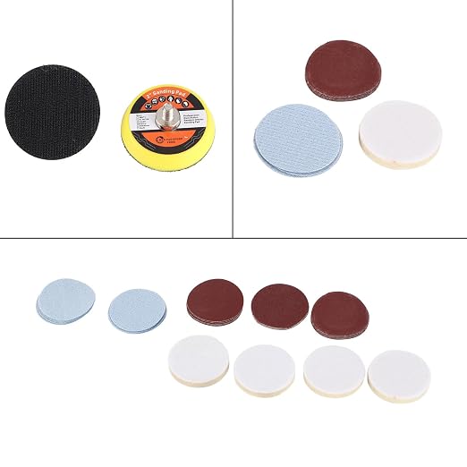 Windshield Scratch Remover Kit Glass Polishing Kit with Abrasive Discs and Felt Pads for Car Windscreen Rear Side Window Scratch Repair