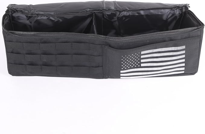 Aunginsy 1PCS Trunk Organizer Compatible with Toyota FJ Cruiser 2007-2021+, Car Right Side Trunk Storage Bag Backseat Hanging Storage Multi-Compartment Space Saving Accessories, With USA Flag Pattern