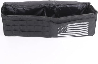 Aunginsy 1PCS Trunk Organizer Compatible with Toyota FJ Cruiser 2007-2021+, Car Right Side Trunk Storage Bag Backseat Hanging Storage Multi-Compartment Space Saving Accessories, With USA Flag Pattern