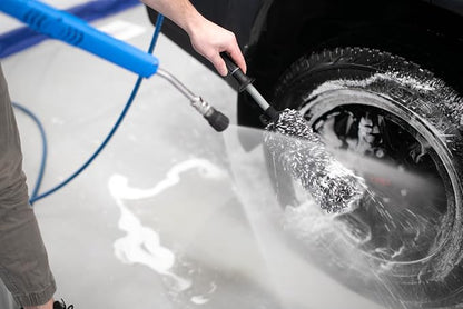 Detail Factory - Wheel Brush Kit with Interchangeable Microfiber Covers - Ultra-Soft Cleaning, Washing and Detailing Wheels, Tires, and Rims - Octane Riptide