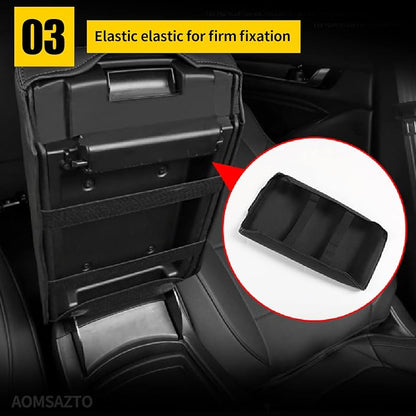 AOMSAZTO Console Covers for 2012 2013 2014 2015 2016 Honda CRV Armrest Covers for Honda CR V Black with Black Stiches