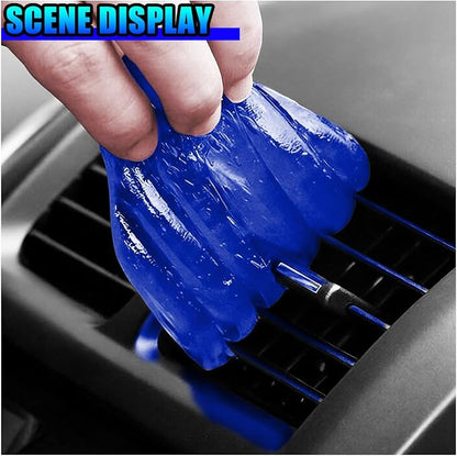 Car Cleaning Gel, No-Scratch Automotive Dust Cleaning Putty, Car Interior Cleaner Slime with Adsorption Capacity, Universal Vehicle Detailing Supplies for Most Cars (Blue)