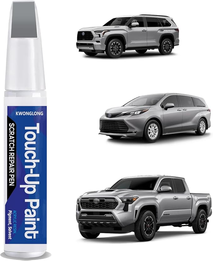 Silver Sky Metallic 1D6 Touchup Paint Compatible with Toyota, 2-in-1 Scratch Repair Pen Exact Color Match, Car Scratch Repair Pen