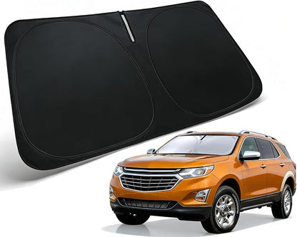 Windshield Sun Shade for Chevrolet Equinox 2018-2024 Accessories, Car Front Window Sun Visor Protector & Heat Shield | 240T Sunshade Protection Blocks UV Rays Keep Your Car Cooler