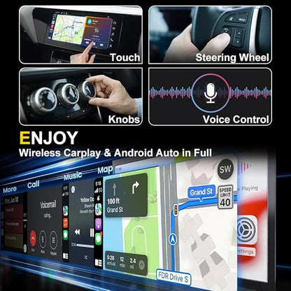 2 in 1 Wireless CarPlay Adapter, Android Auto Plug&Play CarPlay Dongle Converts Wired to Wireless with USB&USB-C/Type-C, Fast Auto-Connect, Stable Control & No Delay, for iOS 10+/Android 11+