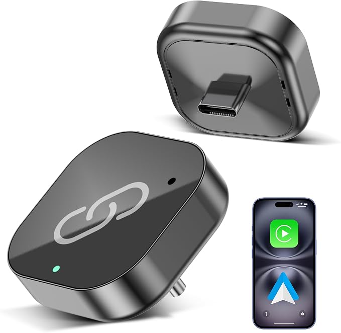 Spedal 2026 Wireless CarPlay Apapter USB C, Plug & Play Auto-Connect, Compatible with Vehicles from 2016 with Series CarPlay/Android Car, 5G/2.4G Dual-Band WiFi, Stable Car Play Android Auto Dongle