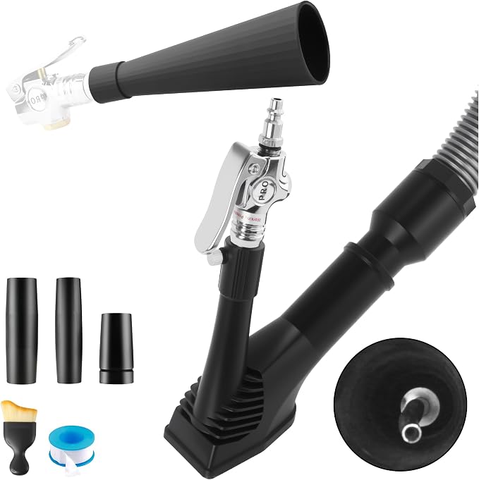 GOCCIDA 2IN1 Car Interior Detailing Air Blow Gun & vacunm Gun with Adjustable Air Flow Nozzle,Cleaning Gun Quickly Blasts Dirt and Dust from Surface Works with Air Compressor(Upgrade Rotate Tube)