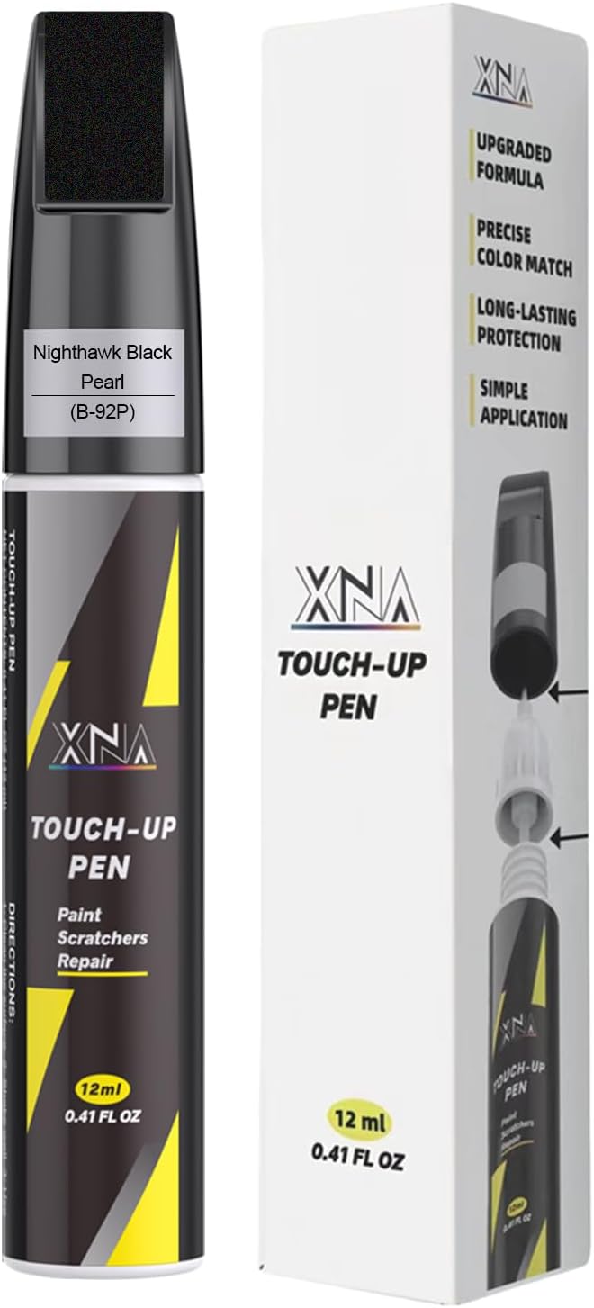 XNA Nighthawk Black Pearl(B-92P) for Honda Touch Up Paint, Car Scratch Remover for Nicks and Chips Repair, 2-In-1 Quick & Easy Fix Car Scratch Repair Kit with Exact Color-Matched