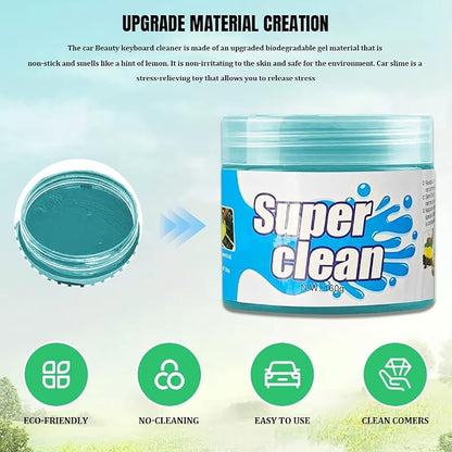 Car Cleaning Gel, Car Cleaning Supplies, Car Cleaning Putty, Universal Car Cleaning Kit Auto Detailing Tools Car Accessories Fit for Automotive, Keyboard, Camera, Printers (Blue, 1PCS)