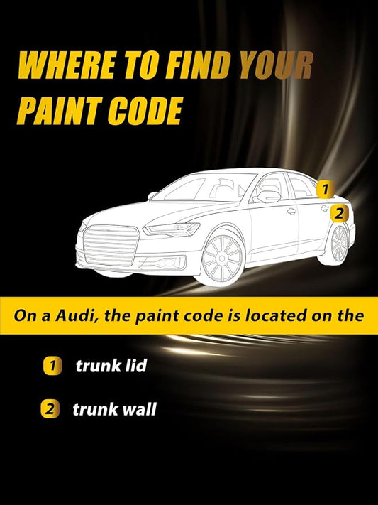 (LY9B) Brilliant Black Touch Up Paint Compatible with Audi, Exact Match Car Paint Pen Automotive Scratch Repair Remover Kit Quick & Easy Solution for Vehicle Chips and Nicks