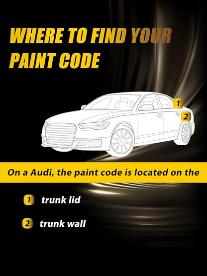 (LY9T/0E) Mythos Black Metallic Touch Up Paint Compatible with Audi, Exact Match Car Paint Pen Automotive Scratch Repair Remover Kit Quick & Easy Solution for Vehicle Chips and Nicks