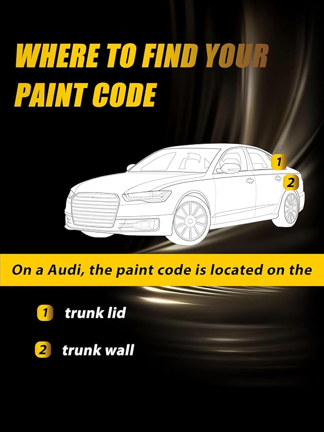 (LZ7S/6Y) Daytona Gray Pearl Touch Up Paint Compatible with Audi, Exact Match Car Paint Pen Automotive Scratch Repair Remover Kit Quick & Easy Solution for Vehicle Chips and Nicks