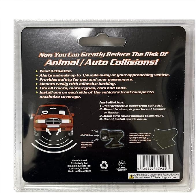2 Packs Of Deer Whistles 4 pcs Wildlife Warning Devices Animal Alert Car Safety