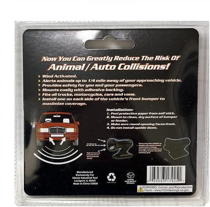 2 Packs Of Deer Whistles 4 pcs Wildlife Warning Devices Animal Alert Car Safety