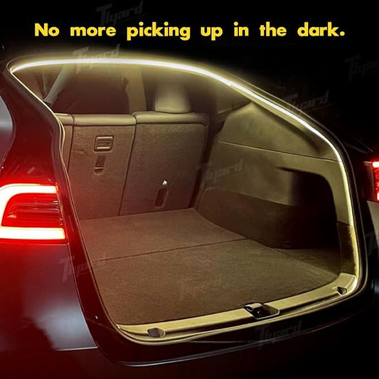 Tlyard Trunk LED Lights Strip for Tesla Model Y 2020-2025 Back Interior Frunk Lightning Waterproof &High Brightness Strip for Tesla Model Y Accessories Warm White