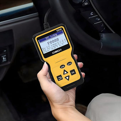 AUCELI OBD2 Scanner Code Reader for Car Check Engine, CAN Diagnostic Tool, Read and Erase Fault Codes, Probe for Emission Monitor Status, Universal for All OBD II Protocol After 1996(Yellow)