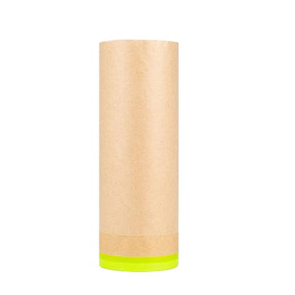 MyLifeUNIT Masking Paper, Automotive Paint Paper Roll with Tape, Tape and Drape Waterproof for Painting Protection Covering (1 Rolls, 18 inch x 50 feet)