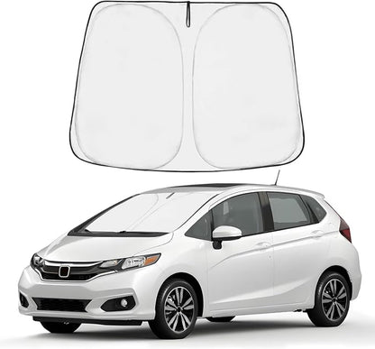 Proadsy 2026 Upgrade Front Windshield Sun Shade Foldable Sunshade Protector Custom Honda Fit 2007-2024 Fit Accessories
