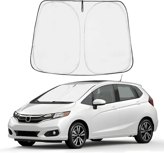 Proadsy 2026 Upgrade Front Windshield Sun Shade Foldable Sunshade Protector Custom Honda Fit 2007-2024 Fit Accessories