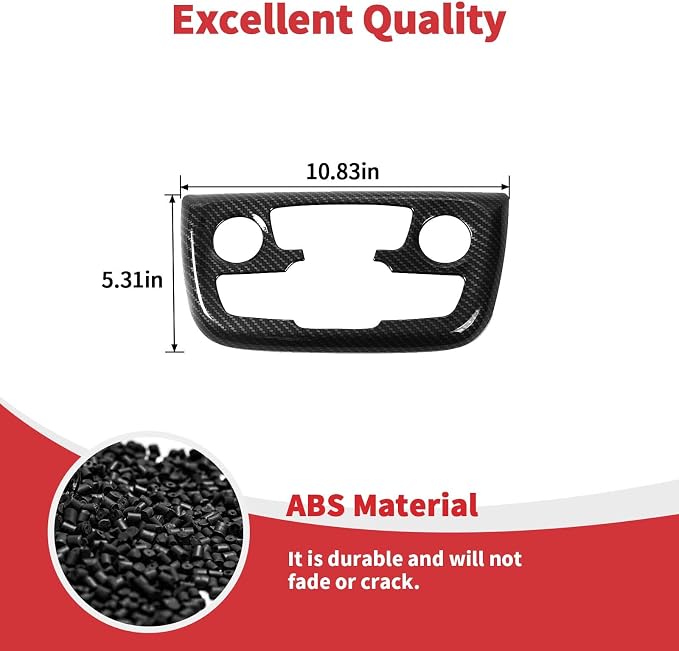 Linskip Climate Control Accent Trim Compatible with 2017 2018 2019 2020 2021 Jeep Compass, Control Panel Cover for Jeep Compass Interior Accessories(Black Carbon Fiber)