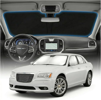 for Chrysler 300 300C Sun Shade Windshield Cover - Custom Fit 300 300C Accessories 2011-2024 2025 Sunshade Foldable UV Protection & Heat Shield Sun Visor Accessories