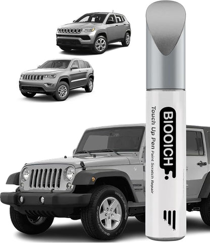 Touch Up Paint Pen Exact Color Match Car Chip and Scratch Repair (for Jeep, Billet Silver Metallic(PSC/JSC))